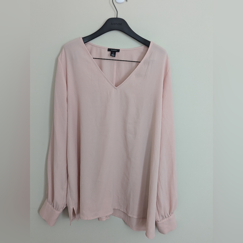 Halogen Blush Pink Polyester Shirt
